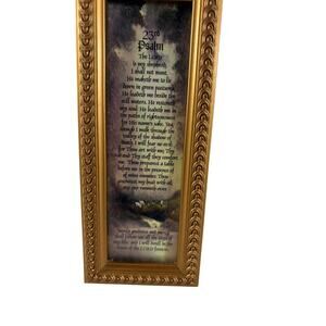 23rd Psalm The Lord Is My Shepherd 7.5 Inch Gold Frame Plaque